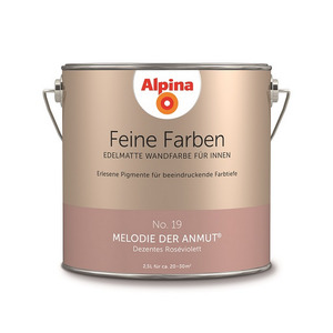 Alpina - 
            Alpina Wandfarbe 'Feine Farben' No. 19 'Melodie der Anmut', roséviolett, 2,5 l