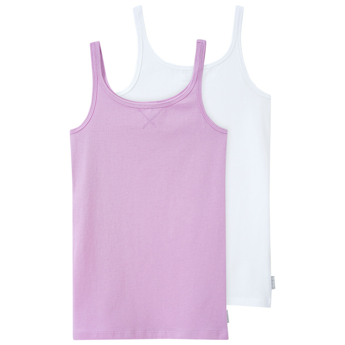 Bild 1 von 2 Mädchen Unterhemden im Basic-Look HELLLILA / WEISS