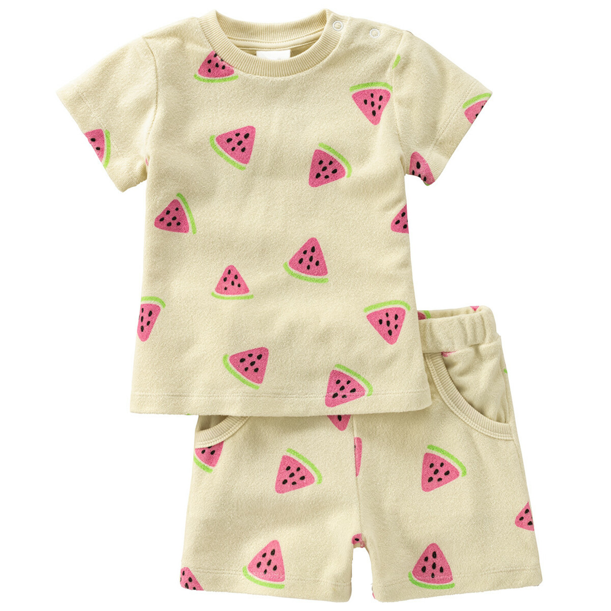 Bild 1 von Baby T-Shirt und Shorts im Set CREME
