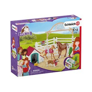 Schleich® Horse Club 42458 Hannahs Gastpferde mit Hündin Ruby Spielfiguren-Set