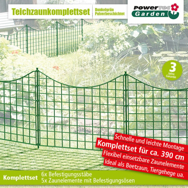 Bild 1 von Powertec Garden Teichzaun Unterbogen Dunkelgrün