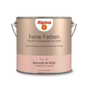 Alpina - 
            Alpina Wandfarbe 'Feine Farben' No. 23 'Wolken in Rosé', graurosé, 2,5 l
