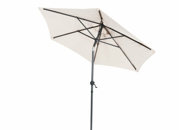 Bild 1 von Gelenk-Sonnenschirm Ecru, stabiler Metallmast, Schirmbespannung aus 100% Polyester, Gewicht: ca. 3,6kg