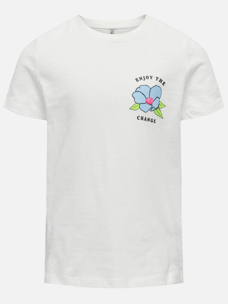 Bild 1 von Kids Only KOGBONE REG S/S FLOWE Shirt
                 
                                                        Weiß