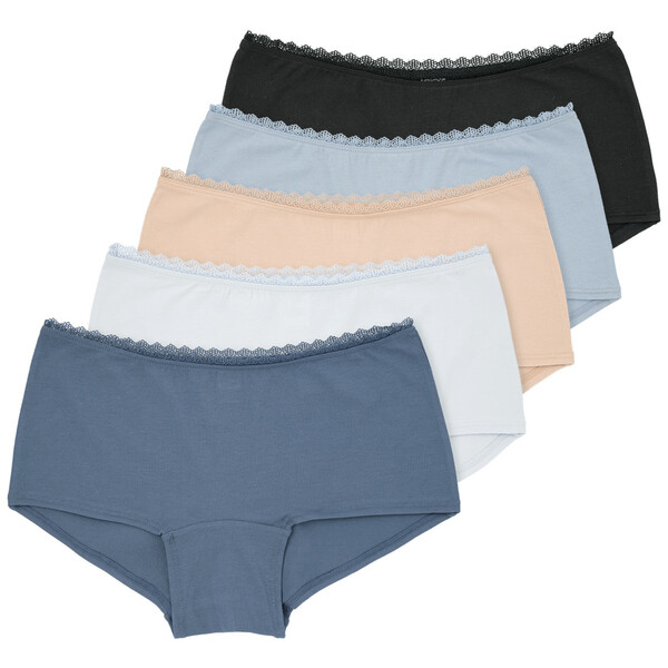 Bild 1 von 5 Damen Shorts mit Spitze BLAU / SCHWARZ / NUDE