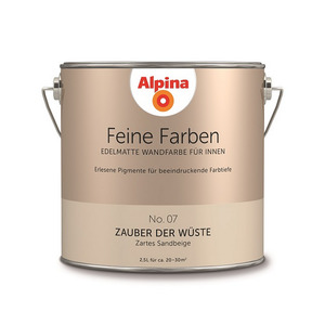 Alpina - 
            Alpina Wandfarbe 'Feine Farben' No. 07 'Zauber der Wüste', sandbeige, 2,5 l