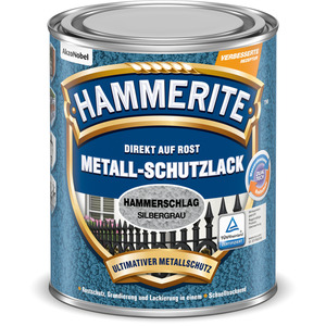 Hammerite Metallschutzlack 'Direkt auf Rost' silbergrau Hammerschlag-Effekt 750 ml
