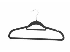 Trendline Kleiderbügel mit Steg und Samtüberzug
, 
ca. 42 cm, 5 Stück