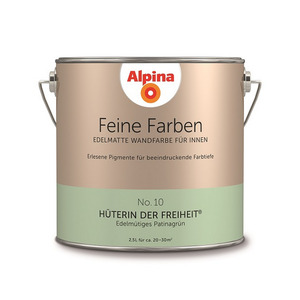 Alpina - 
            Alpina Wandfarbe 'Feine Farben' No. 10 'Hüterin der Freiheit', patinagrün, 2,5 l