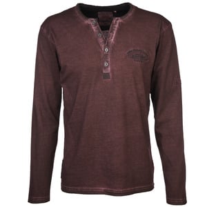 Herren Henleyshirt mit Stickerei
                 
                                                        Rot