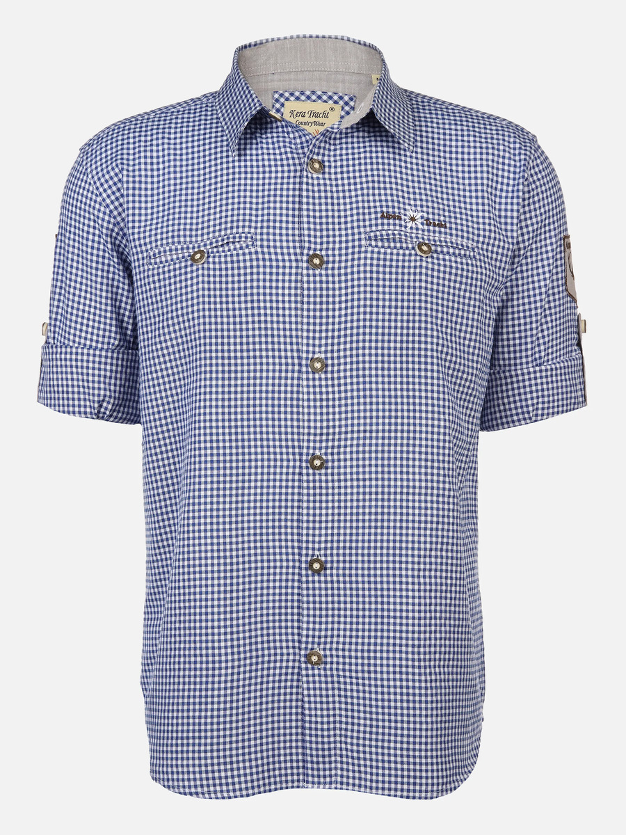 Bild 1 von Herren Trachtenhemd im Karo-Look
                 
                                                        Blau