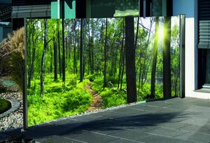 Westerholt Seitenmarkise mit Fotodruck Wald 1,6x3m, rechts