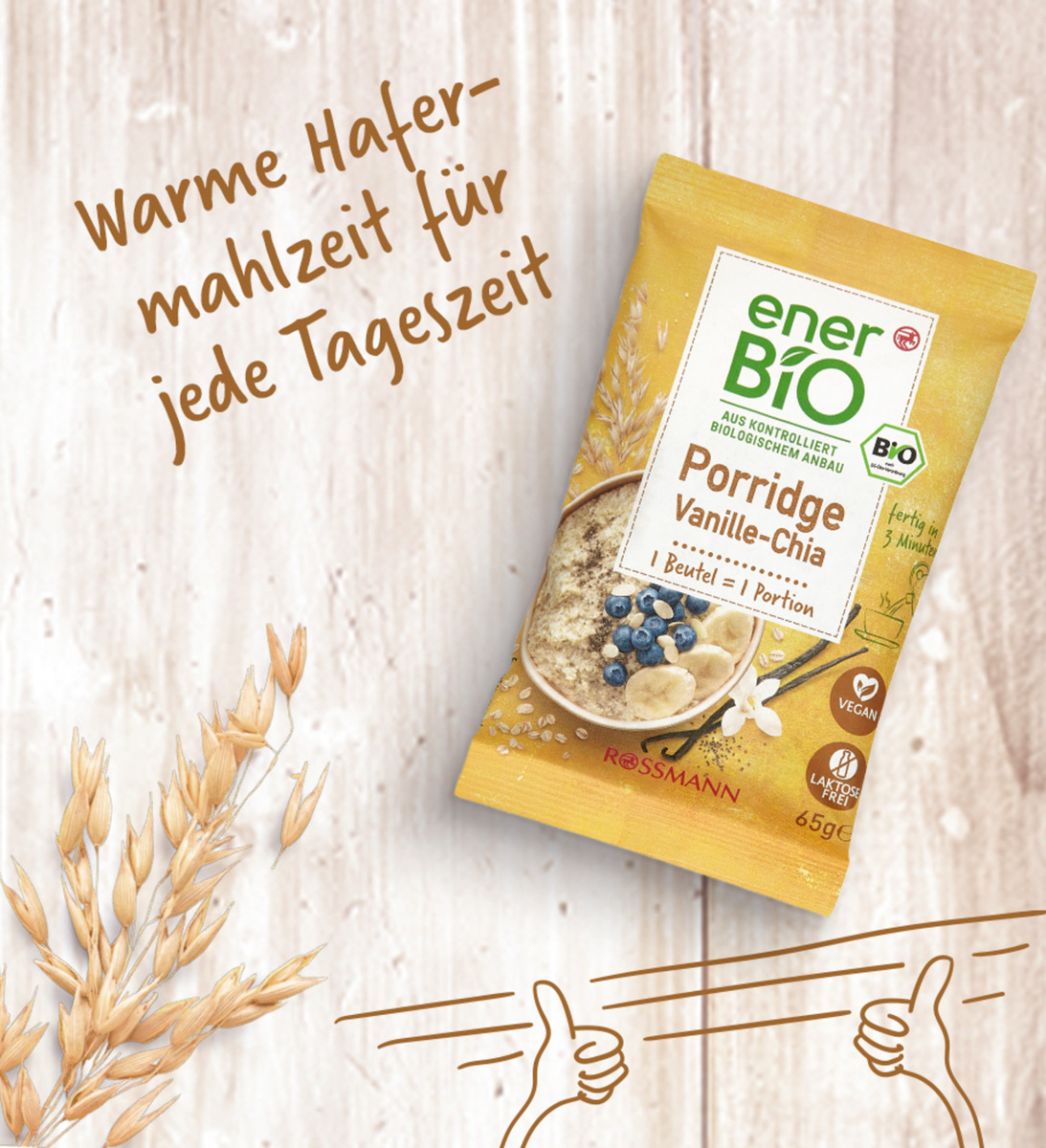 Bild 2 von enerBiO Porridge Vanille-Chia 1.52 EUR/100 g