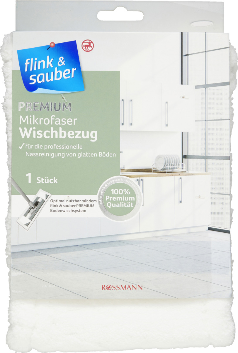 Bild 1 von flink & sauber Premium Mikrofaser Wischbezug