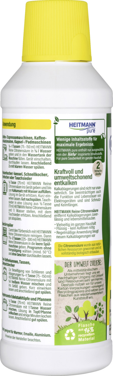 Bild 3 von Heitmann pure reine Citronensäure flüssig