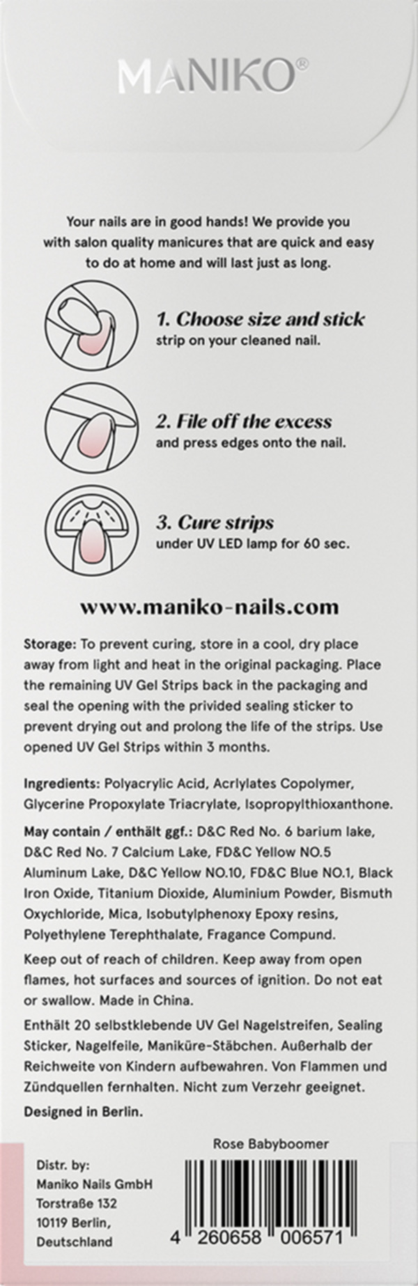 Bild 3 von MANIKO UV Gel Strip Babyboomer Rose