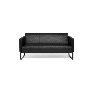 hjh OFFICE Lounge Sofa ARUBA BLACK mit Armlehnen
