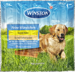 Winston 2x 5 feine Würstchen Käse/Leberwurst 2.23 EUR/100 g