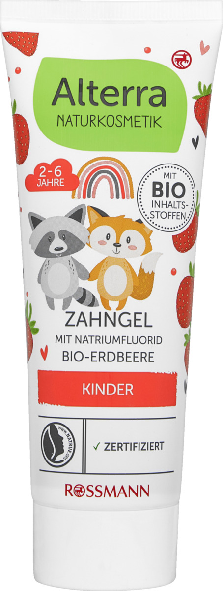 Bild 1 von Alterra NATURKOSMETIK Kinderzahngel Erdbeere, 75 ml
