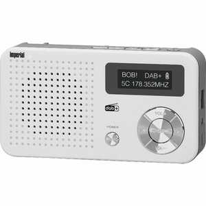 IMPERIAL DABMAN 13 DAB+ Digitalradio (UKW, USB, MicroSD, Akku- und Batteriebetrieb)... weiß-silber