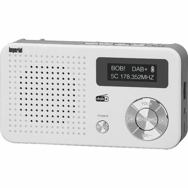 Bild 1 von IMPERIAL DABMAN 13 DAB+ Digitalradio (UKW, USB, MicroSD, Akku- und Batteriebetrieb)... weiß-silber