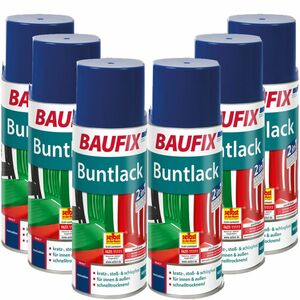 BAUFIX Buntlack Spray marineblau 6er-Set