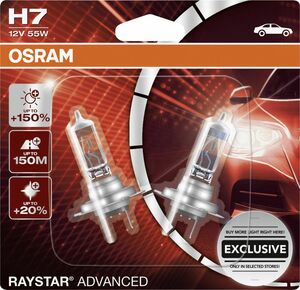Osram GLL H7 Raystar Advanced +150%
, 
12 V 60/55 W