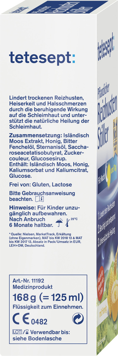 Bild 3 von tetesept Pflanzlicher Hustenstiller 3.59 EUR/100 ml