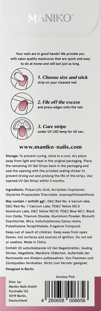 Bild 3 von MANIKO UV Gel Strip Smokey Pink