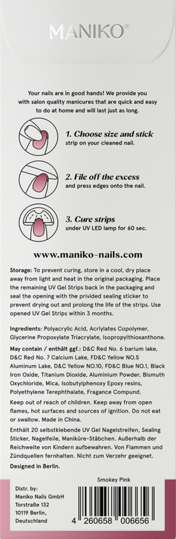 Bild 3 von MANIKO UV Gel Strip Smokey Pink