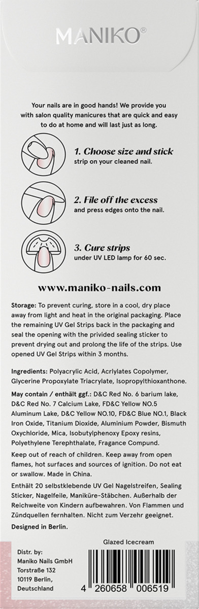 Bild 3 von MANIKO UV Gel Strip Glazed Icecream