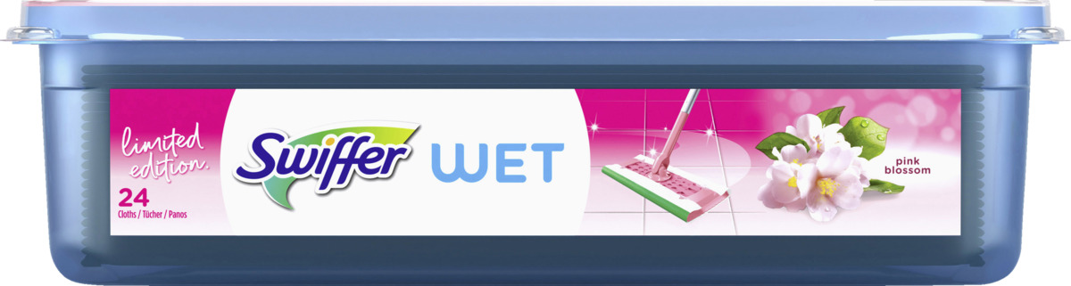 Bild 1 von Swiffer Weit Feuchte Bodentücher pink blossom Nachfüllpackung