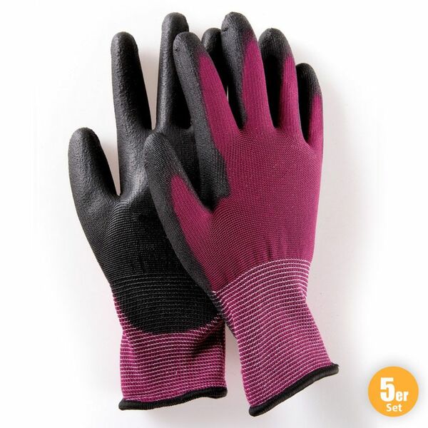 Bild 1 von Powertec Garden Multifunktions Handschuhe, Rot, Größe 7 - 5er Set