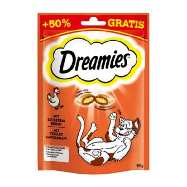 Bild 1 von Dreamies +50% gratis 6x90g Huhn