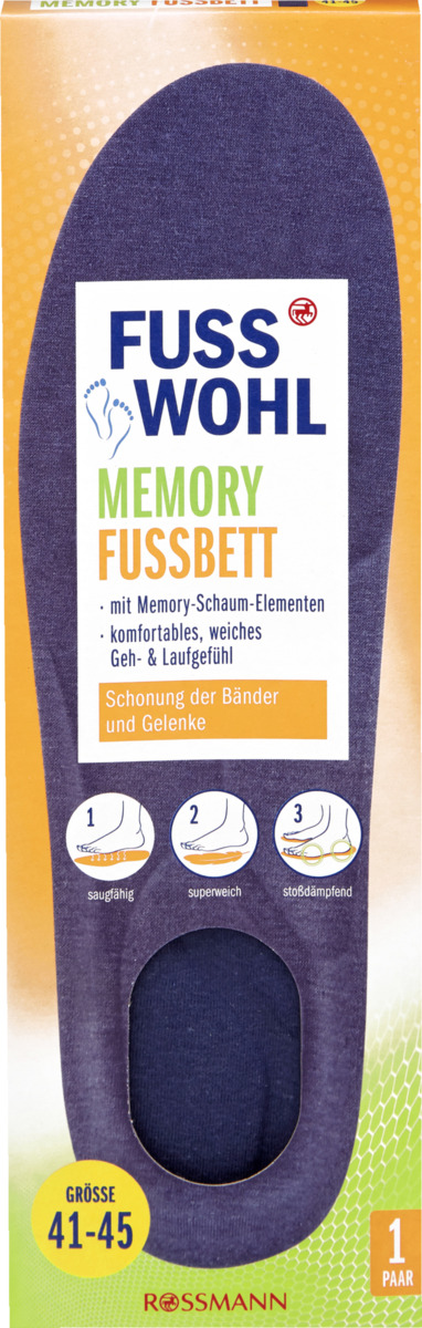 Bild 1 von Fusswohl Memory Fussbett Größe 41-45