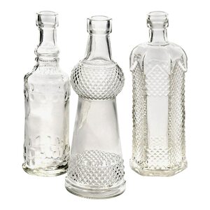 Vase, Glas, D:6cm x H:16,5cm, klar (Muster nicht frei wählbar)