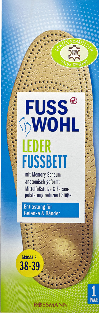 Bild 1 von Fusswohl Lederfußbett Größe S 38-39