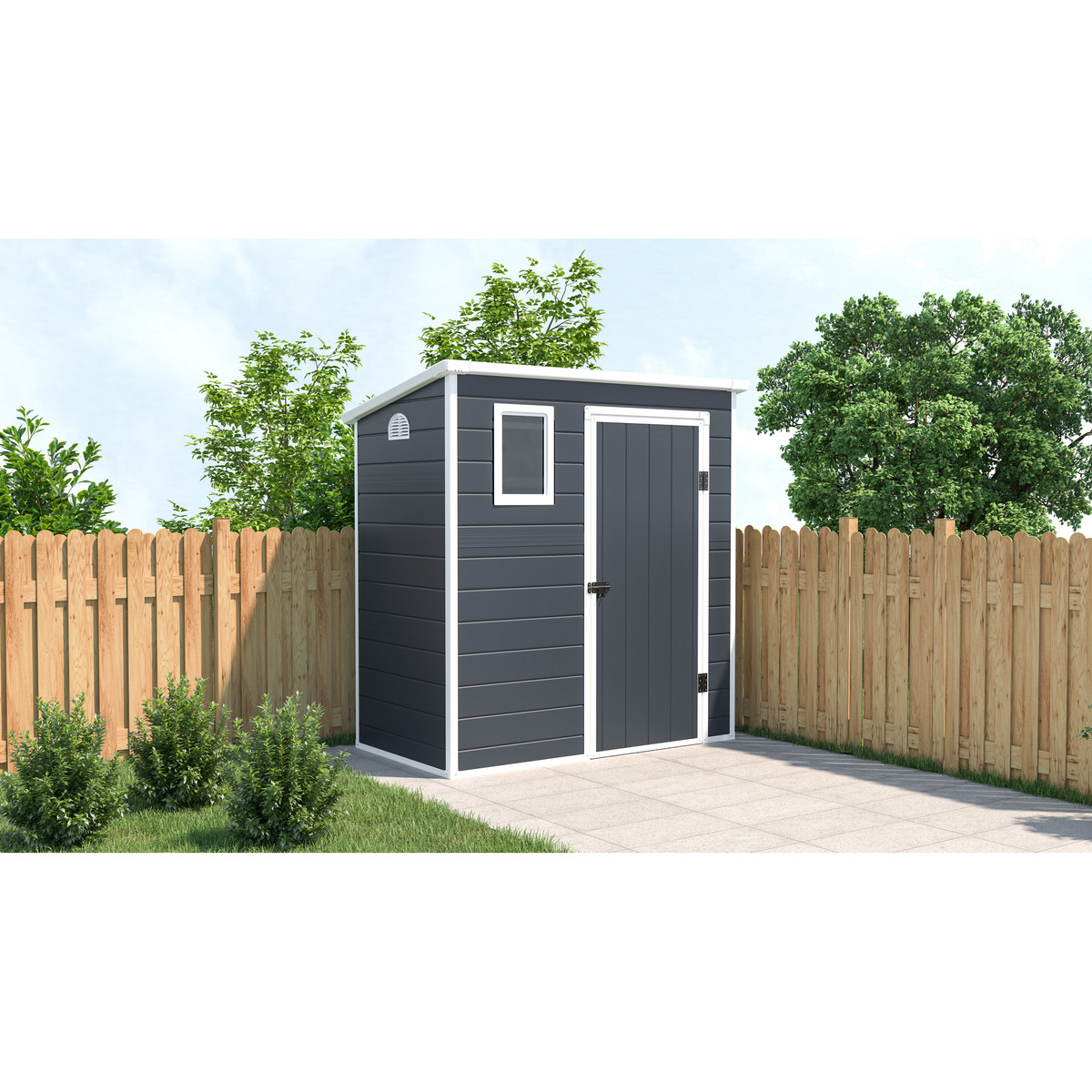 Bild 1 von Gerätehaus Björn 191 x 109 x 194 cm Kunststoff anthrazit