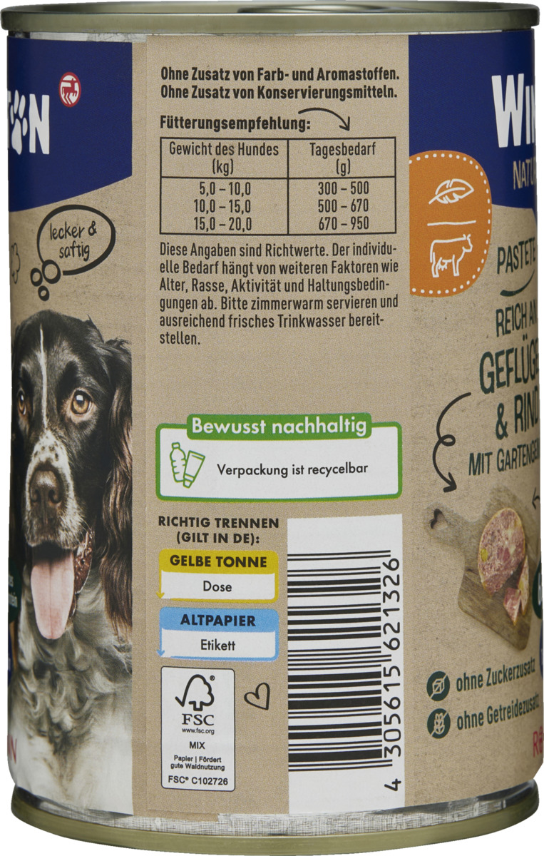 Bild 1 von Winston Nature Geflügel & Rind mit Gartengemüse 2.23 EUR/1 kg