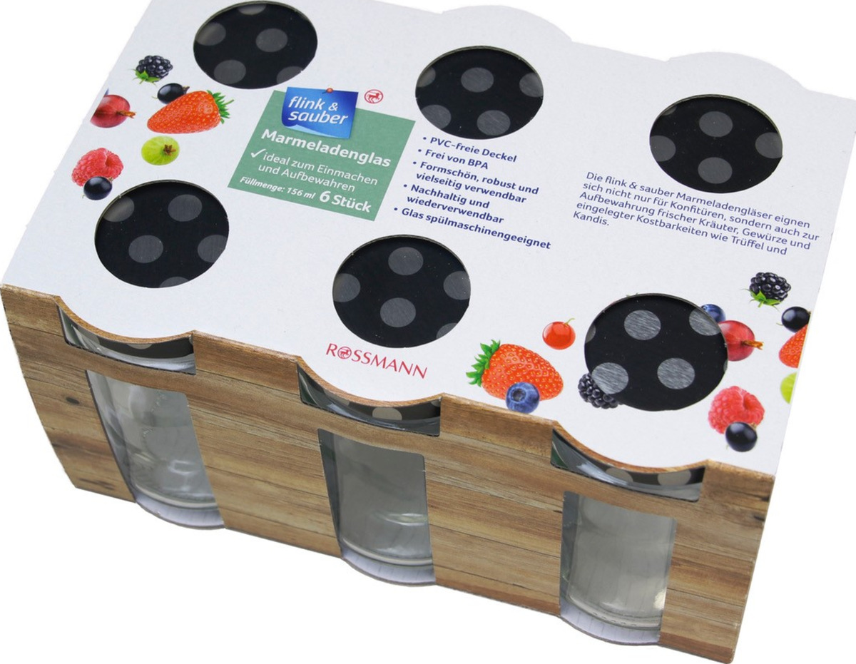 Bild 1 von flink & sauber Marmeladengläser 6 x 150 ml