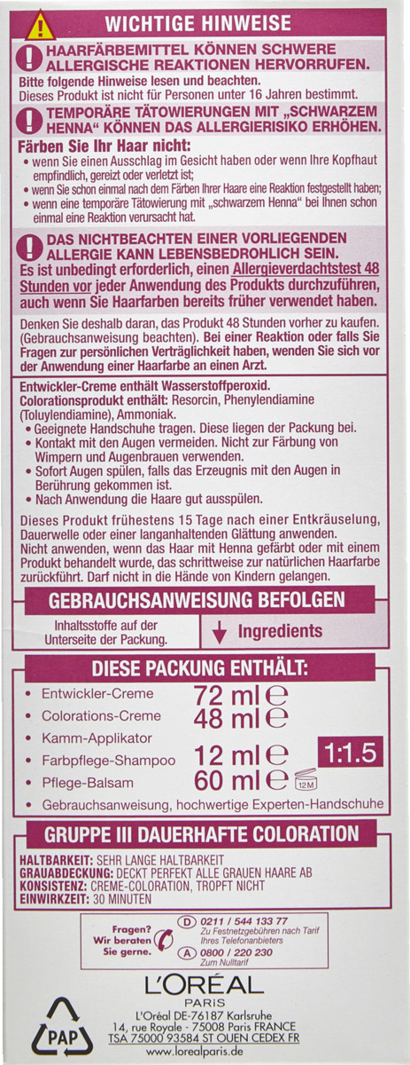 Bild 1 von L’Oréal Paris Excellence Creme 6.32 Sonniges Hellbraun