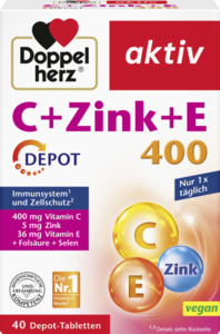 Doppelherz aktiv C+Zink+E 400 Depot 8.65 EUR/100 g
