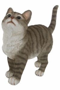 My Flair Katze, grau/weiß gestreift