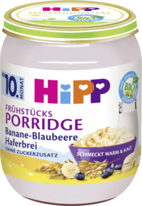 HiPP Bio Frühstücksporridge Banane-Blaubeere Haferbrei 0.43 EUR/100 g (6 x 160.00g)