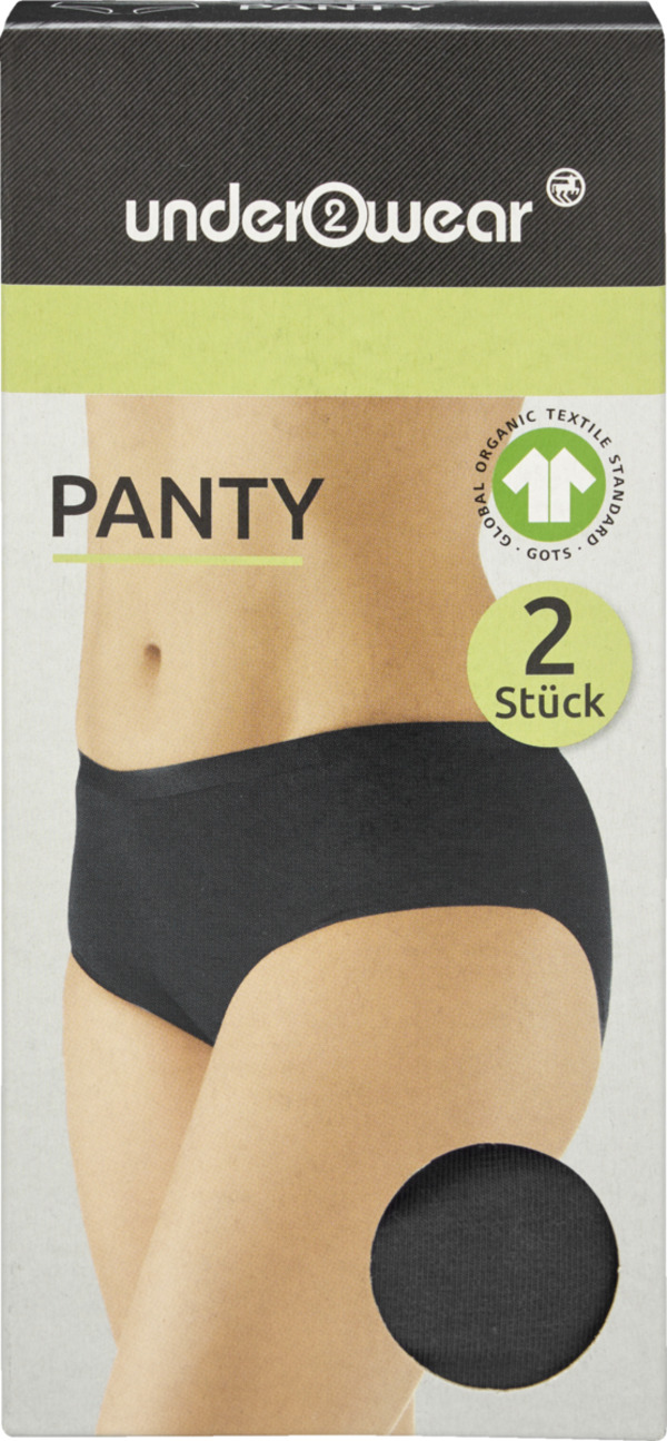 Bild 1 von under2wear Panty Schwarz Gr. L 2 Stück