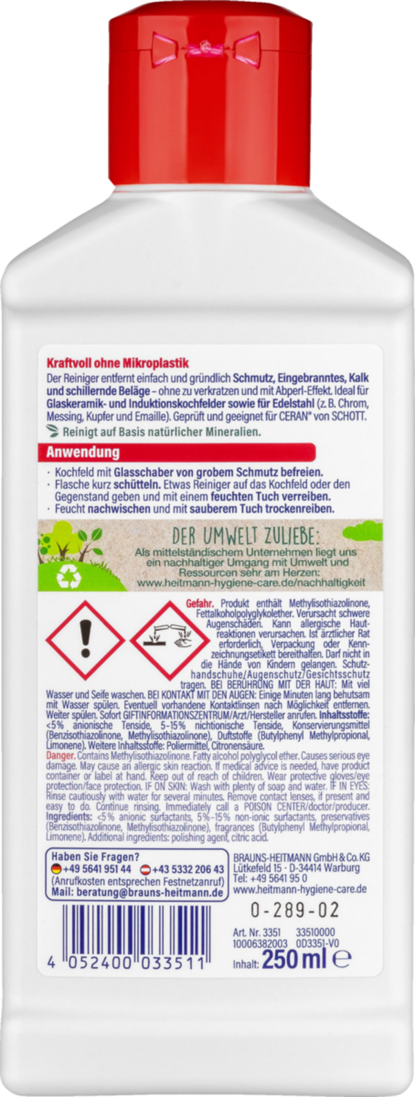 Bild 2 von Heitmann Glaskeramik- und Edelstahl-Reiniger 0.80 EUR/100 ml