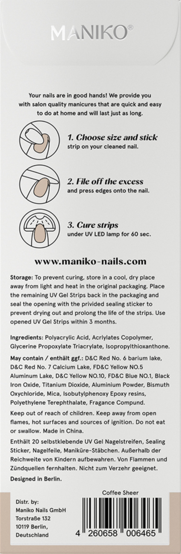 Bild 3 von MANIKO UV Gel Strip Coffee Sheer