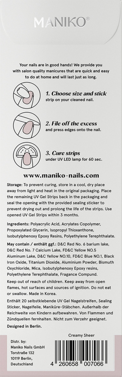 Bild 3 von MANIKO UV Gel Strip Creamy Sheer