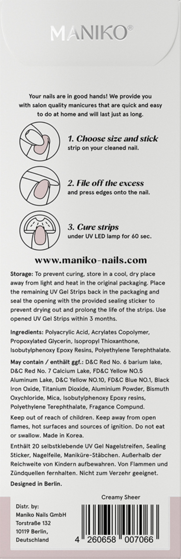 Bild 3 von MANIKO UV Gel Strip Creamy Sheer