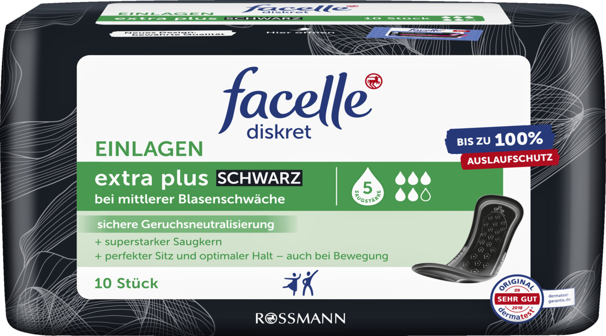 Bild 1 von facelle diskret Hygiene-Einlage extra plus schwarz